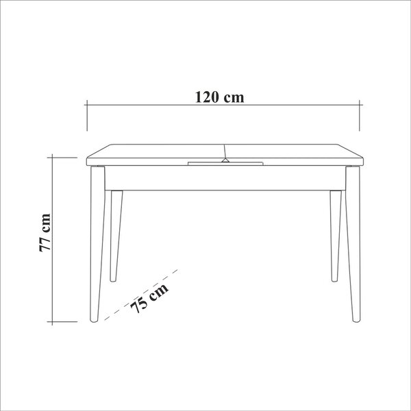 Kalune Design Jedálenský set Santiago dub/tmavomodrý