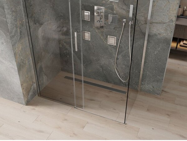 Mexen Omega posuvná sprchová kabína 160 x 90 cm, transparentná, chróm - 825-160-090-01-00