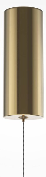 LED závesné svietidlo SCALA, hnedé/bronzové, Ø 15 cm, sklo, stmievateľné, Hnedá / hrdzavá, Obývacia izba / jedáleň, Sklo, Moderný, Závesné svietidlo