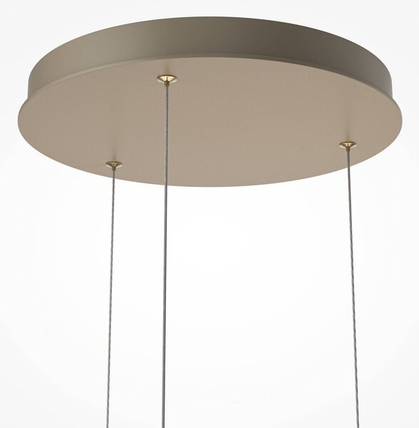 LED závesné svietidlo SCALA, hnedá/bronzová, Ø 40 cm, 3-pl. sklenené,, Hnedá / hrdzavá, Obývacia izba / jedáleň, Sklo, Moderný, Závesné svietidlo