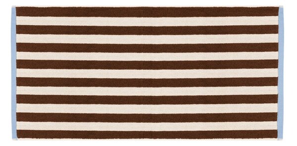 Hnedá/krémovobiela froté bavlnená osuška 70x140 cm Gobo – noo.ma