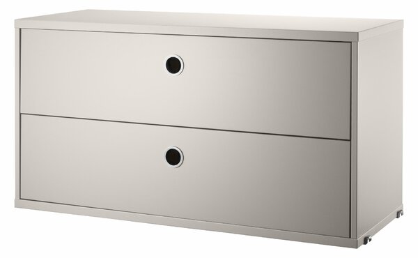 Komoda Chest with Drawers 78 x 30 cm, Beige – String
