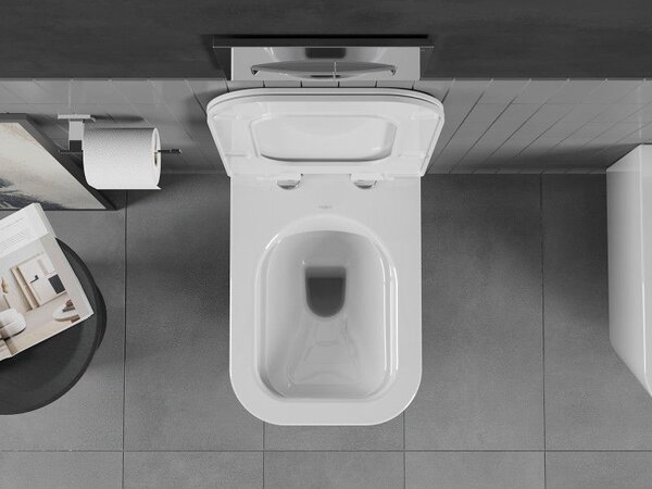Mexen Teo misa WC Rimless s doskou s pomalým zatváraním slim, duroplast, biela lesklá - 30850700