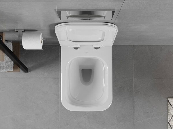 Mexen Elis miska wc Rimless s doskou s pomalým zatváraním slim, duroplast, biela lesklá - 30910700