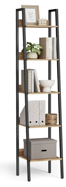 Dekorstudio Regál do obývačky LLS109B88 z dreva a kovu 33×30×170 cm - dub artisan
