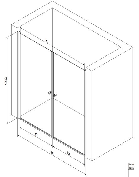 Mexen Pretoria Duo, 2-krídlové sprchové dvere do otvoru 140 cm, 6mm číre sklo, chrómový profil, 852-140-000-02-00