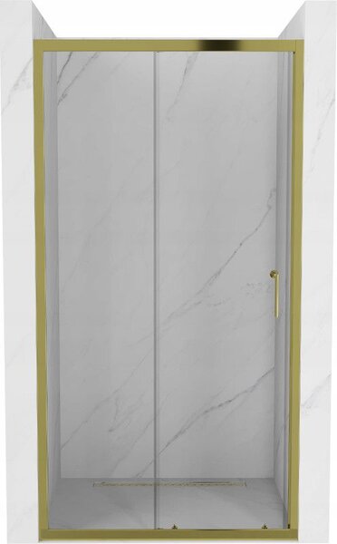 Mexen Apia posuvné sprchové dvere 110 cm, transparentné, zlaté - 845-110-000-50-00