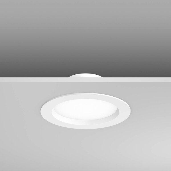 RZB HB 801 LED zapustené svietidlo IP54 Ø19cm 16W, Biela / opálová, Kúpeľňa, Hliník, Moderný, Zapustené okrúhle