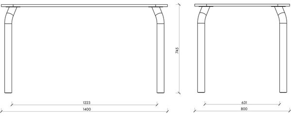 Jedálenský stôl s doskou v dubovom dekore 80x140 cm Meko – noo.ma