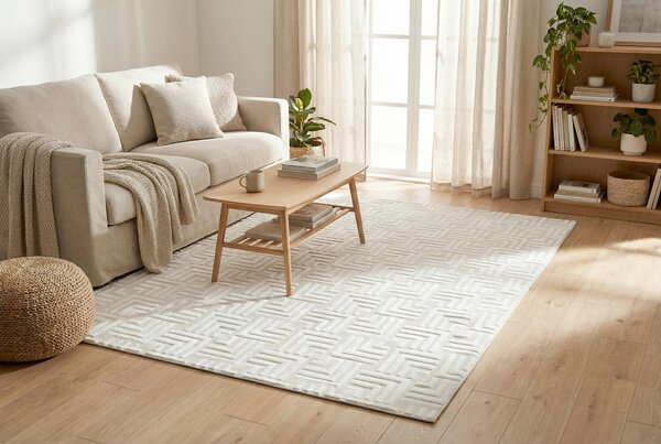 PLOCHO TKANÝ KOBEREC, 120/160 cm biela Kayoom - Online Only bytové doplnky, Online Only