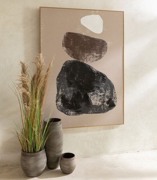 Hnedý antik keramický obal na kvetináč Gio Refuge - Ø 25*25 cm - J-Line by Jolipa