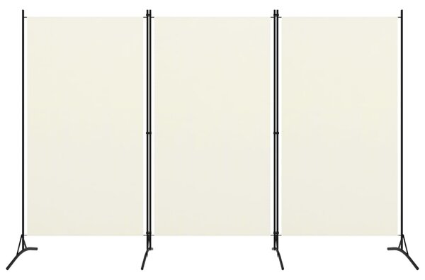 Paraván s 3 panelmi, krémovo biely 260x180 cm