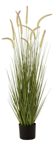 Dekoratívna okrasná tráva v kvetináči - 11*90 cm - J-Line by Jolipa