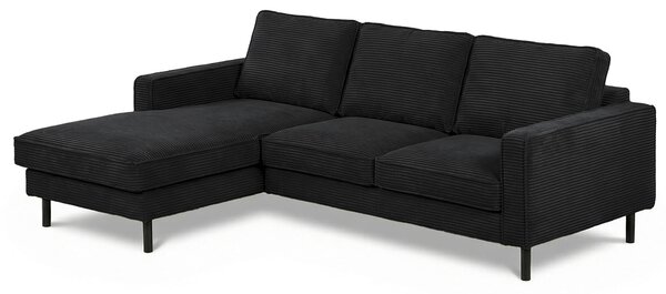 ROHOVÁ SEDAČKA, textil, čierna Livetastic - Sedačky, Online Only
