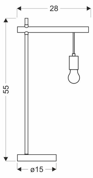 Stolová lampa Izzy pre žiarovku E27 – LED lustre a svietidlá > Kolekcie svietidiel > Kolekcia svietidiel IZZY