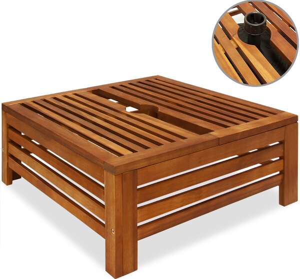 Kryt stojanu na slnečník 62x62x26 cm - agát