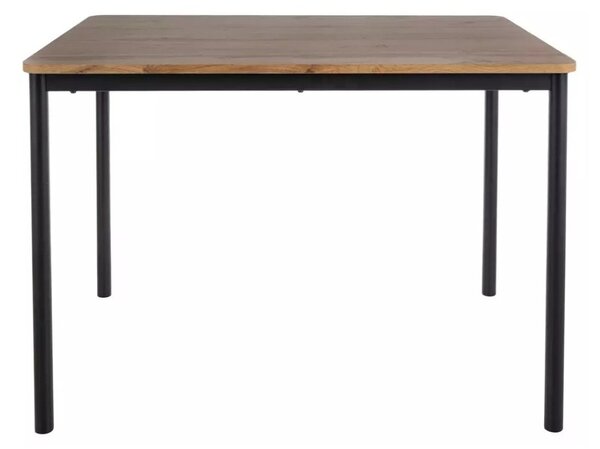 Jedálenská zostava 1 + 4, stôl CITY 110x75 cm dub artisan + krémová jedálenská stolička RIFT s čiernymi nohami