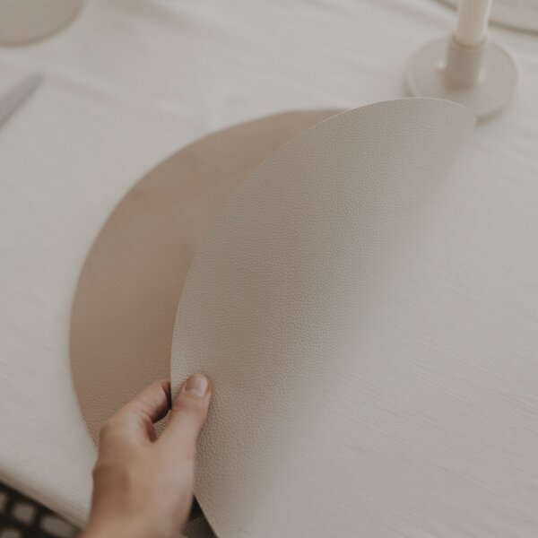 Obojstranné prestieranie Heart Creme Ø 35 cm