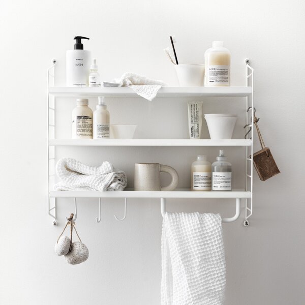 Nízka kovová polica Metal Shelf Low 78 x 30, White – String