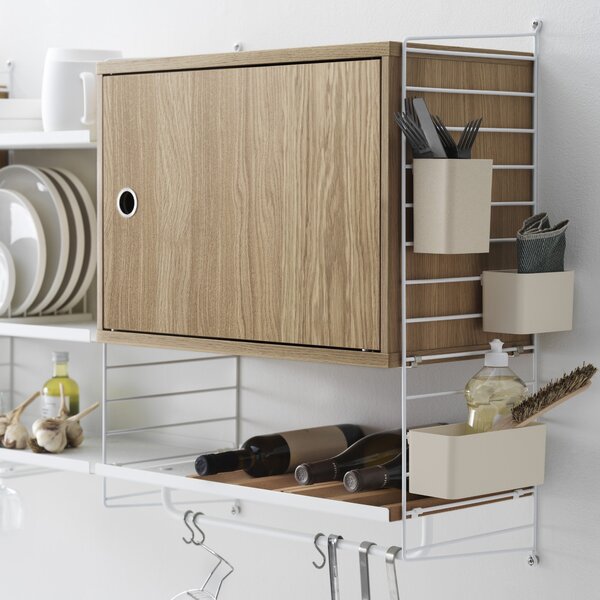 Nízka kovová polica Metal Shelf Low 78 x 30, White – String