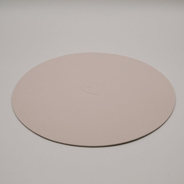 Obojstranné prestieranie Heart Creme Ø 35 cm