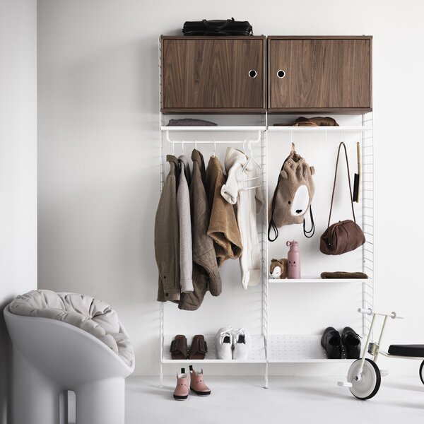 Nízka kovová polica Metal Shelf Low 78 x 30, White – String