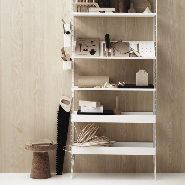 Nízka kovová polica Metal Shelf Low 78 x 30, White – String