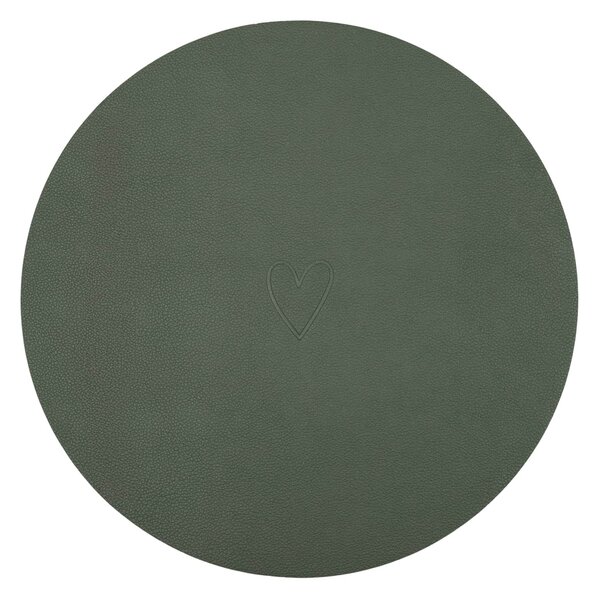 Obojstranné prestieranie Heart Green Ø 35 cm