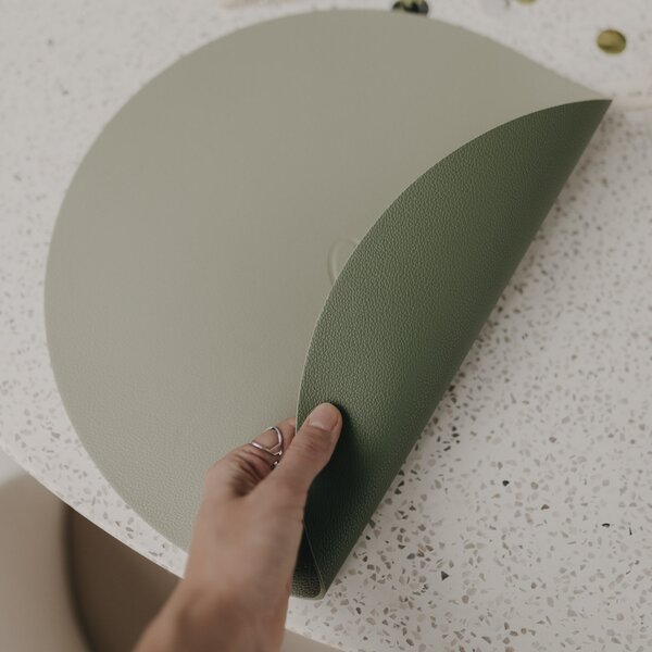 Obojstranné prestieranie Heart Green Ø 35 cm