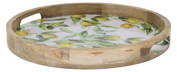 Drevený podnos Tours Lemons Ø 35 cm