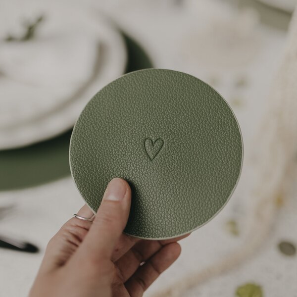 Obojstranná podložka Heart Green – sada 2 ks