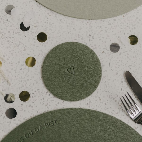 Obojstranná podložka Heart Green – sada 2 ks