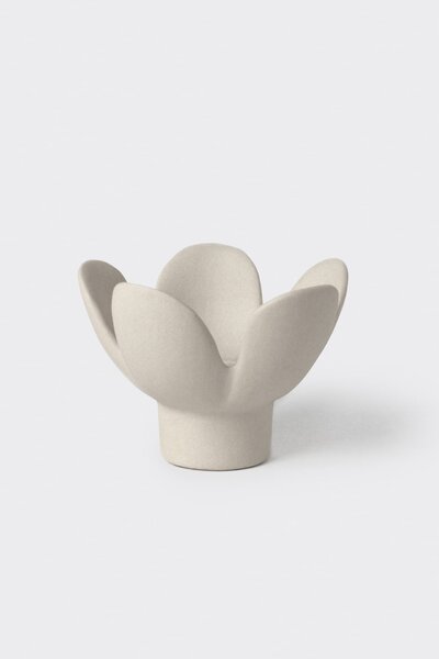 Kameninový svietnik Flower Beige
