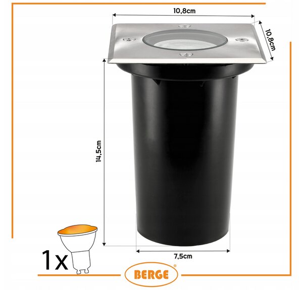 BERGE LED príjazdová lampa IP65 - GU10 - 230V
