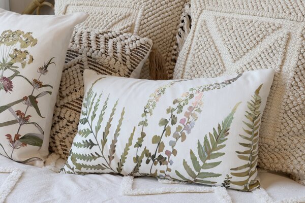 Poťah na vankúš Aix Floral Off white 30 × 50 cm
