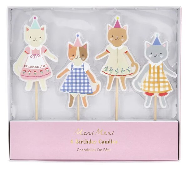 Tortové sviečky Kitten Club – 4 ks