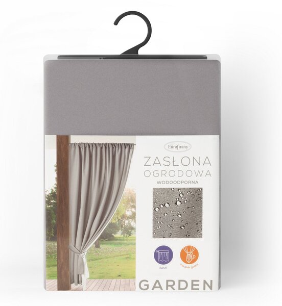 ZÁHRADNÝ VODEODOLNÝ ZÁVES NA PÁSKE GARDEN 155X200 CM SIVÁ