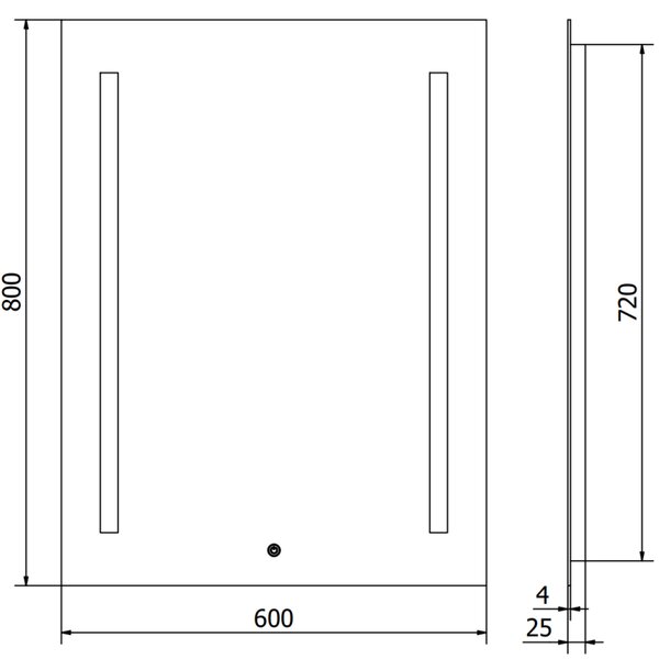 Mexen Remi, LED kúpeľňové zrkadlo s podsvietením 60x80 cm, 6000K, ochrana proti zahmlievaniu, 9804-060-080-611-00