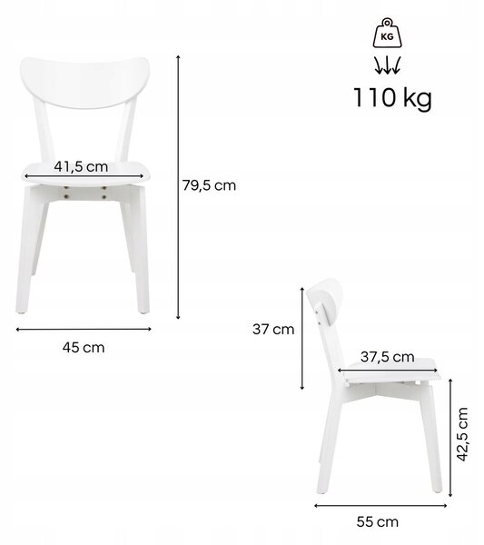 Actona Jedálenský set Roxby biely