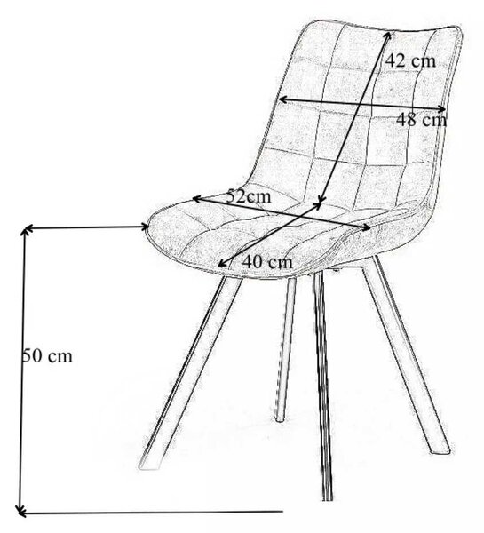 LuxuryForm DESIGN Jedálenská stolička ORLEN VELUR - žltá