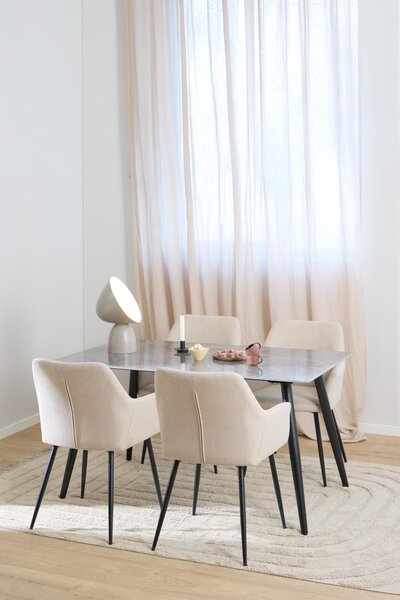 Actona Jedálenský set Wicklow sivý/béžový