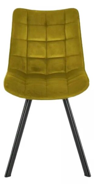 LuxuryForm DESIGN Jedálenská stolička ORLEN VELUR - žltá