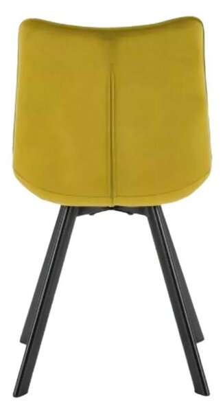 LuxuryForm DESIGN Jedálenská stolička ORLEN VELUR - žltá