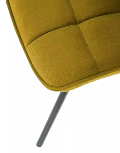 LuxuryForm DESIGN Jedálenská stolička ORLEN VELUR - žltá