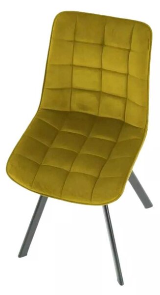 LuxuryForm DESIGN Jedálenská stolička ORLEN VELUR - žltá