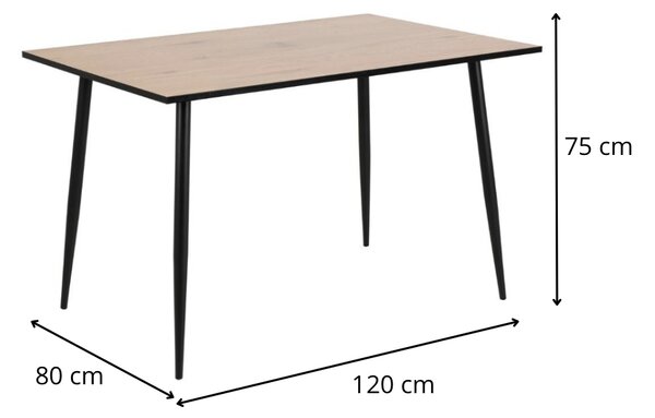 Actona Jedálenský set Wilma dub divoký/čierny