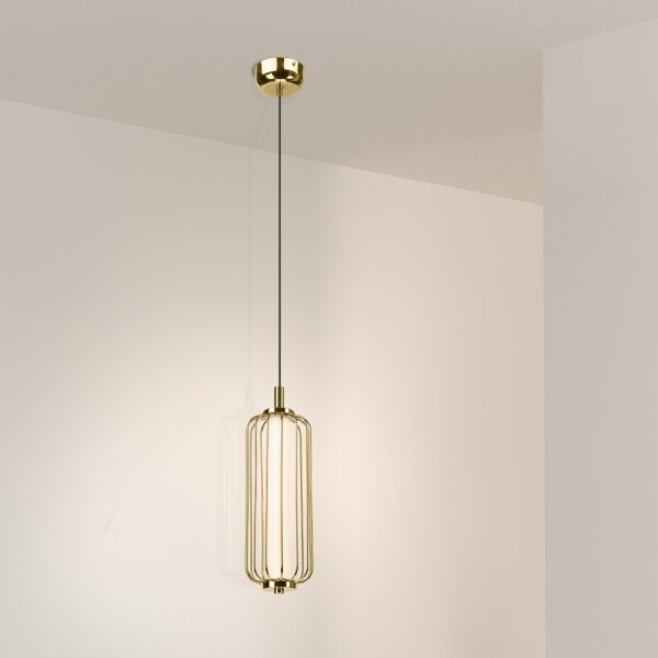 LED luster na lanku BONNIE LED/15W/230V 3000K zlatá