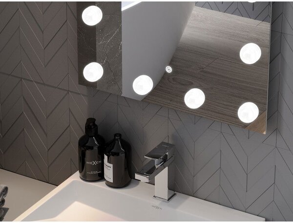 Mexen Dona kúpeľňové zrkadlo podsvietené 50 x 70 cm, LED 6000K, proti zahmlievaniu - 9818-050-070-611-00