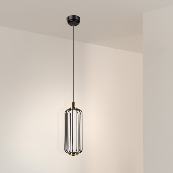 LED luster na lanku BONNIE LED/15W/230V 3000K čierna