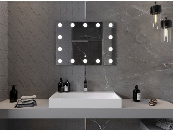 Mexen Dona osvetlené kúpeľňové zrkadlo 80 x 60 cm, LED 6000K, proti zrkadleniu - 9818-080-060-611-00
